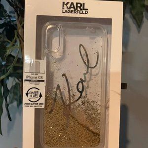 NEW! Gold Glitter Case for iPhone XR by Karl Lagerfeld